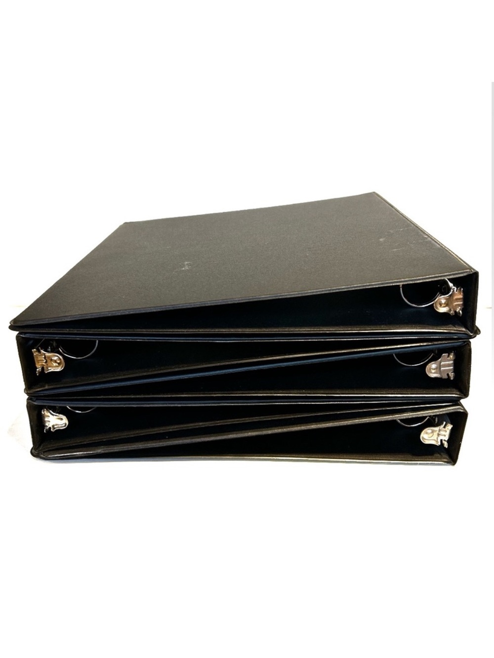 Black 3-Ring 1 Inch Binders Lot of 5 School Office Work Teacher Student Folders